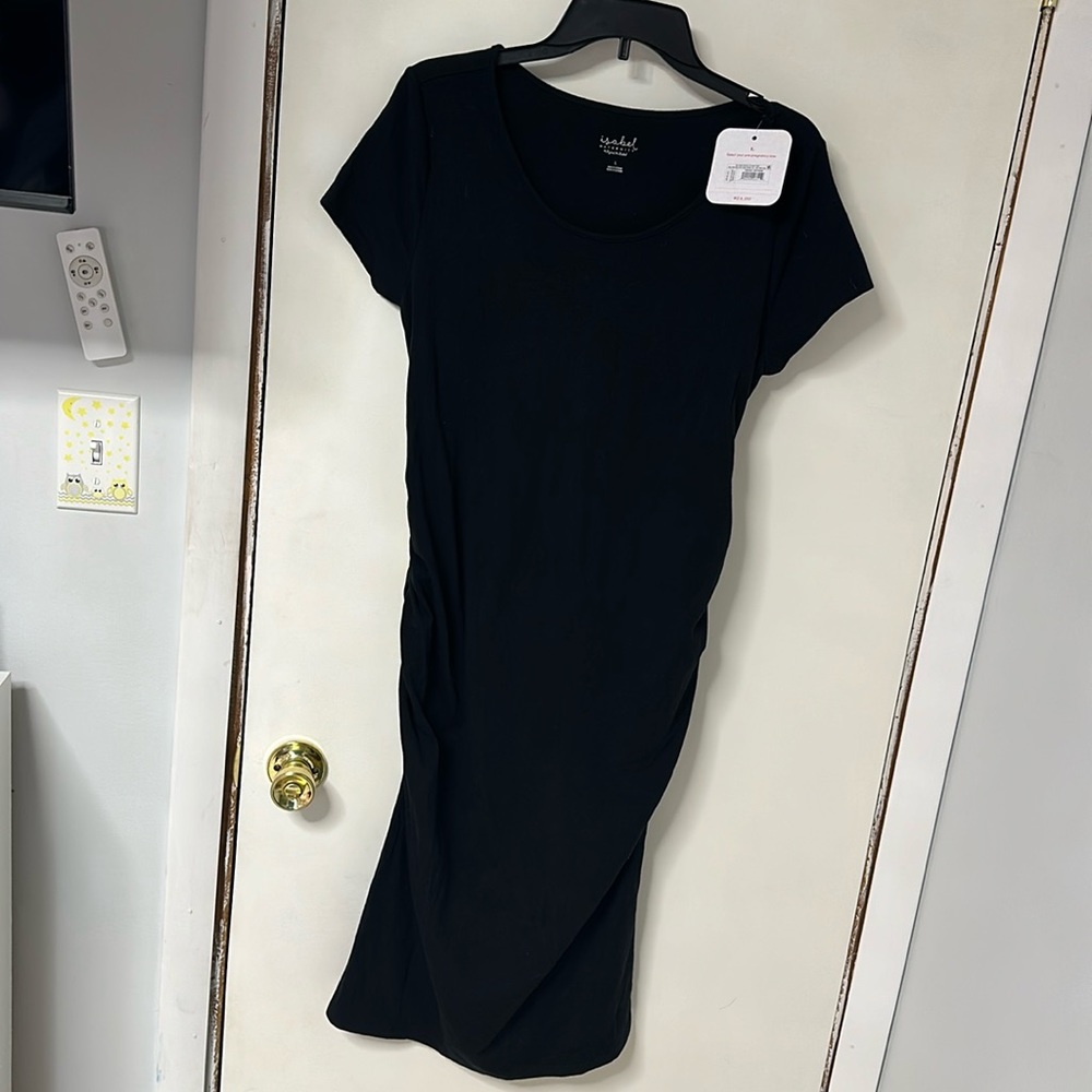 Isabel Maternity Black Midi